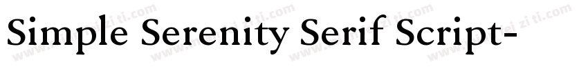Simple Serenity Serif Script字体转换